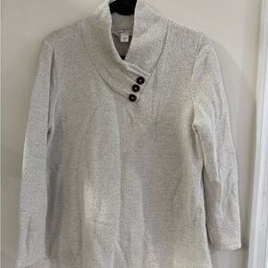 Coldwater Creek Light Gray Cowl Neck Sweater